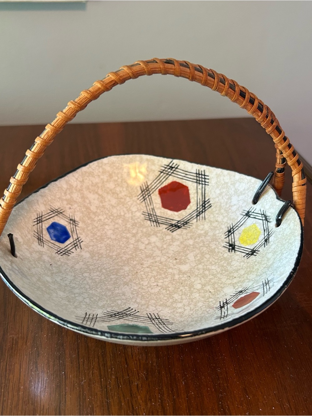 Vintage Ceramic Bowl Japan MCM Atomic Era